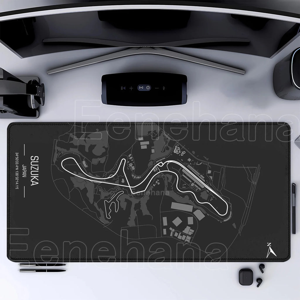 Racing Circuit Desk Mat | Grand Prix Track Map XL Mouse Pad