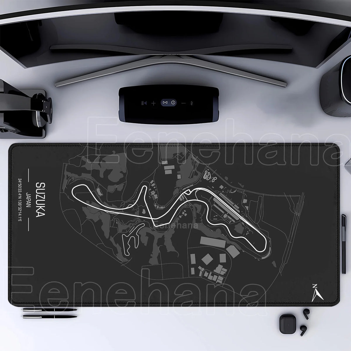 Racing Circuit Desk Mat | Grand Prix Track Map XL Mouse Pad