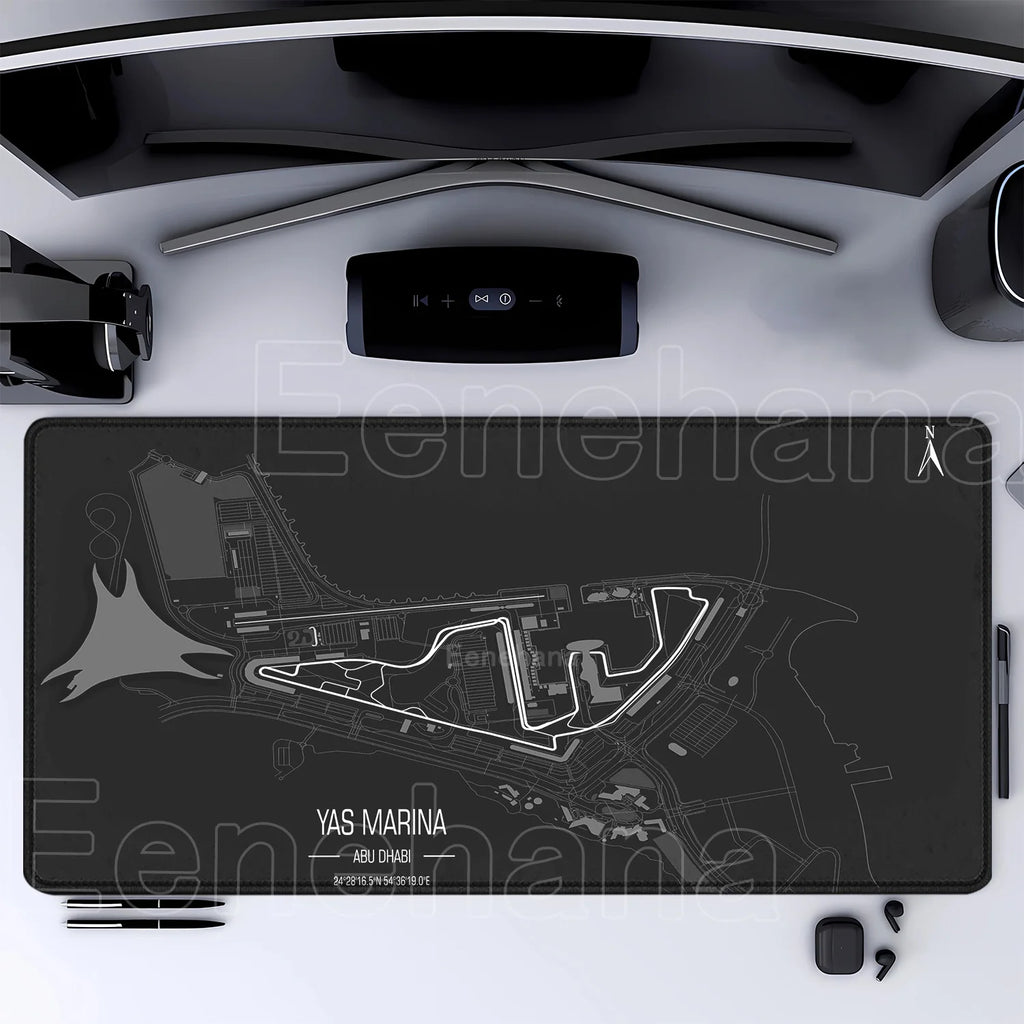 Racing Circuit Desk Mat | Grand Prix Track Map XL Mouse Pad