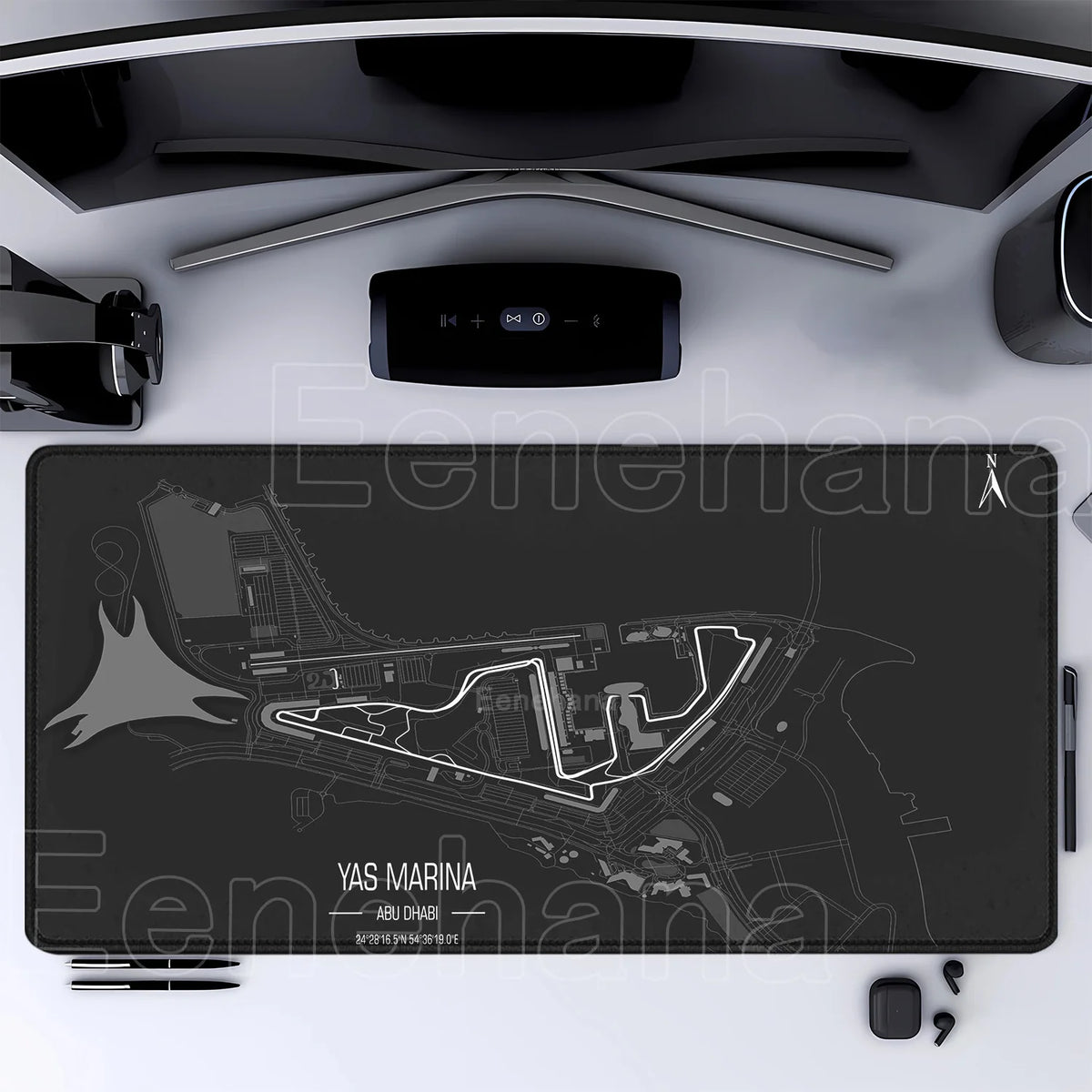 Racing Circuit Desk Mat | Grand Prix Track Map XL Mouse Pad