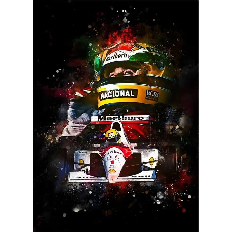 Racing Legends Watercolor Canvas Print | Motorsport Wall Art