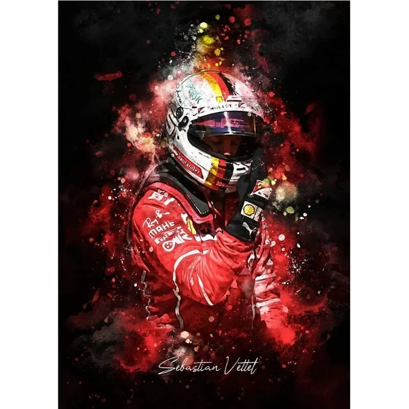 Racing Legends Watercolor Canvas Print | Motorsport Wall Art