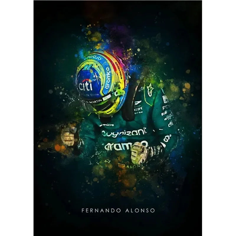 Racing Legends Watercolor Canvas Print | Motorsport Wall Art