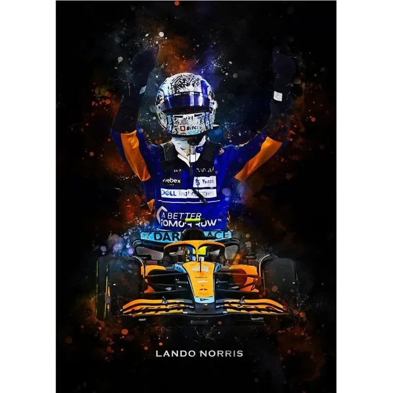 Racing Legends Watercolor Canvas Print | Motorsport Wall Art