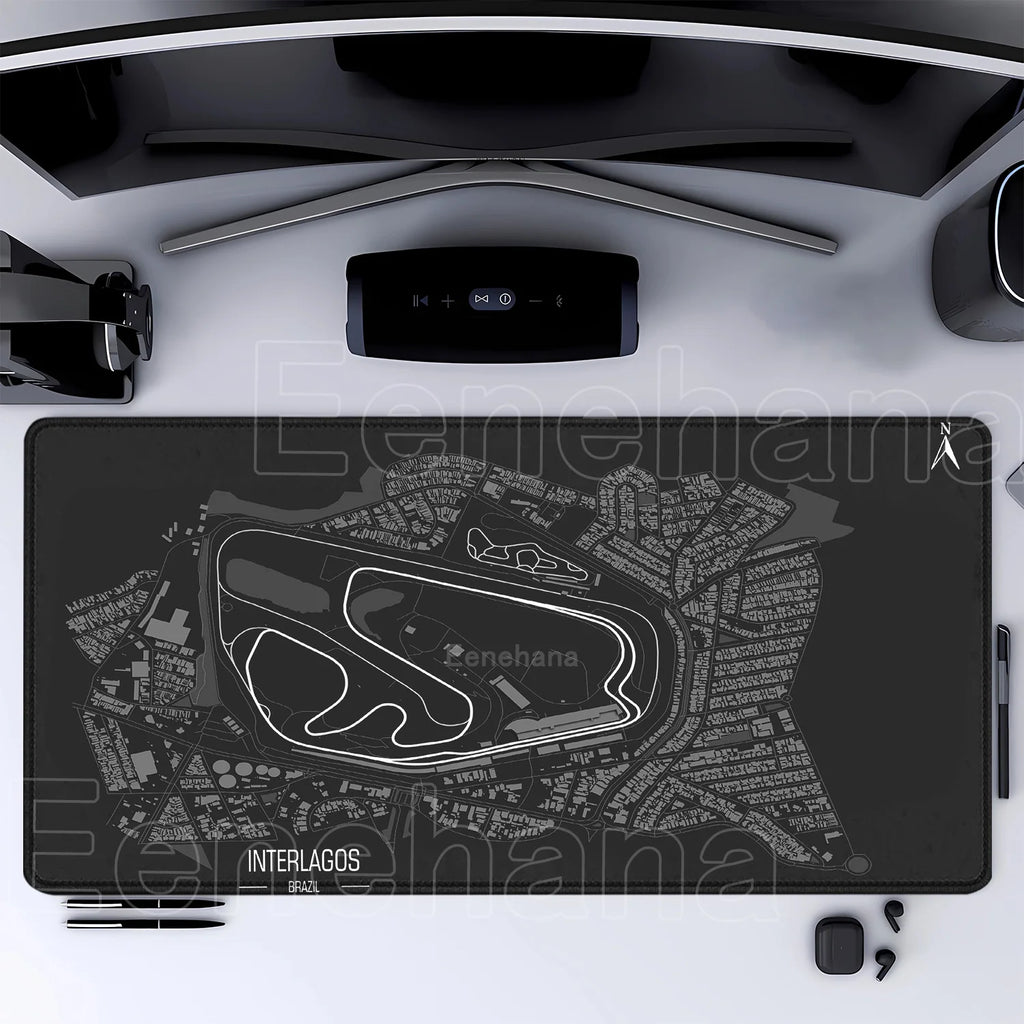 Racing Circuit Desk Mat | Grand Prix Track Map XL Mouse Pad