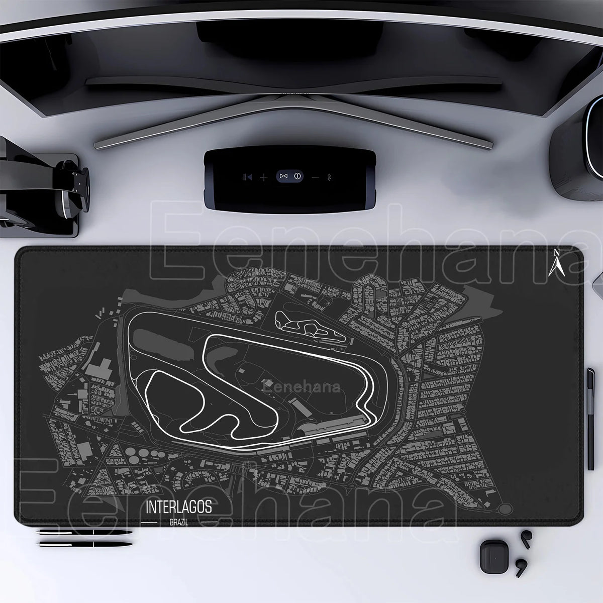Racing Circuit Desk Mat | Grand Prix Track Map XL Mouse Pad