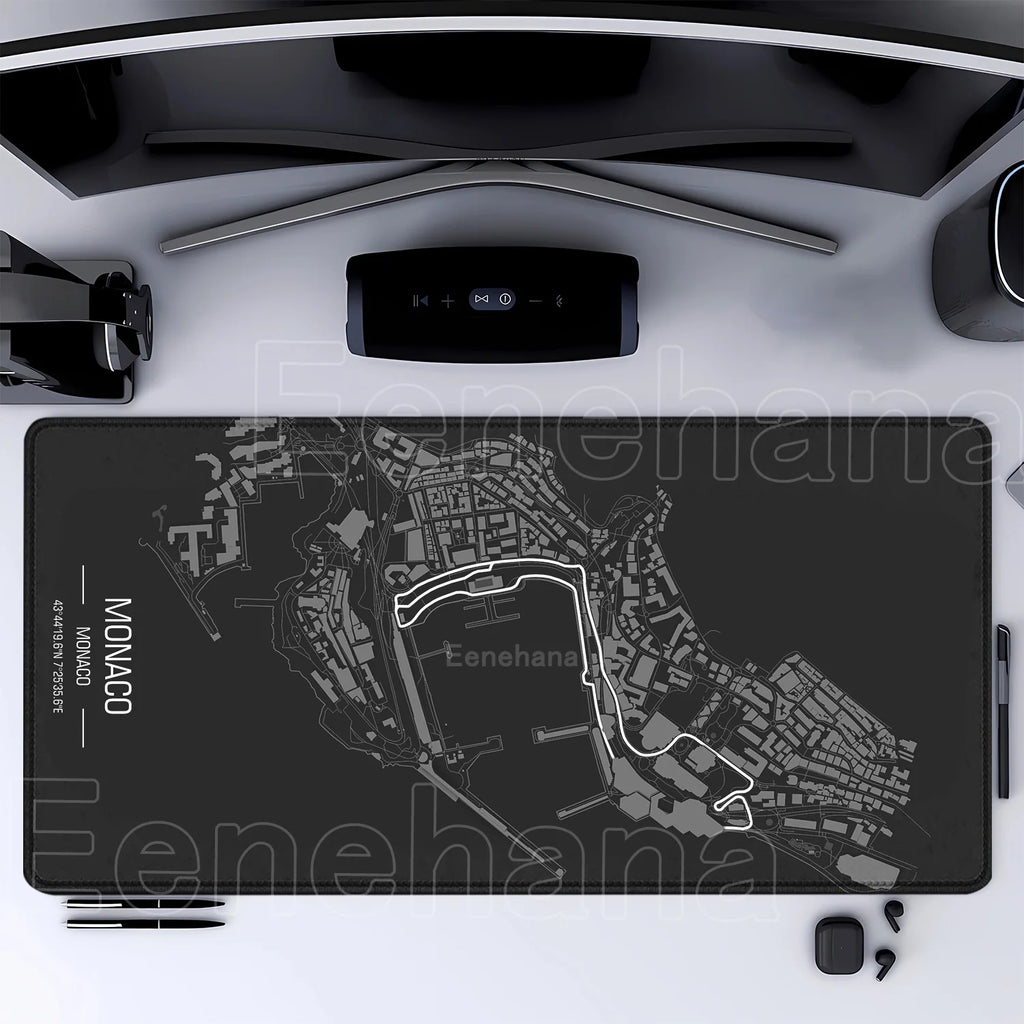 Racing Circuit Desk Mat | Grand Prix Track Map XL Mouse Pad