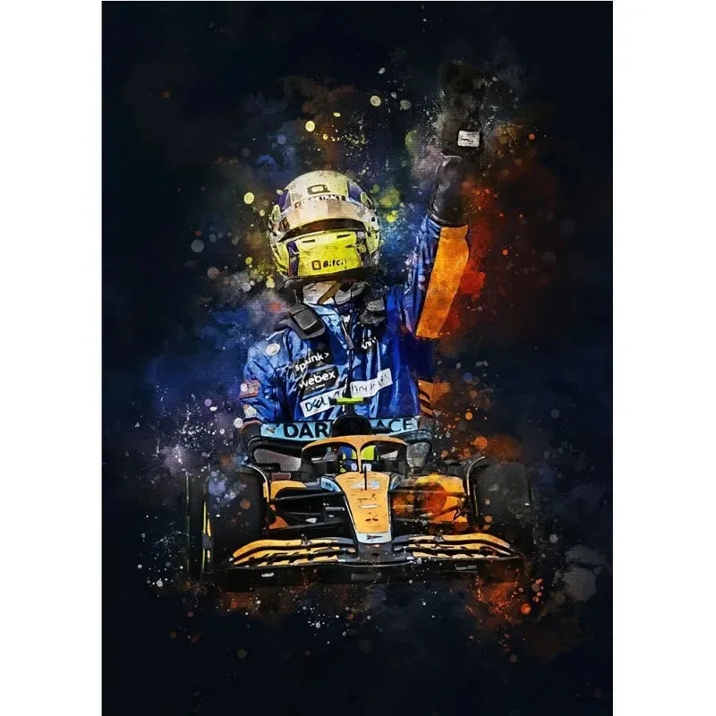 Racing Legends Watercolor Canvas Print | Motorsport Wall Art