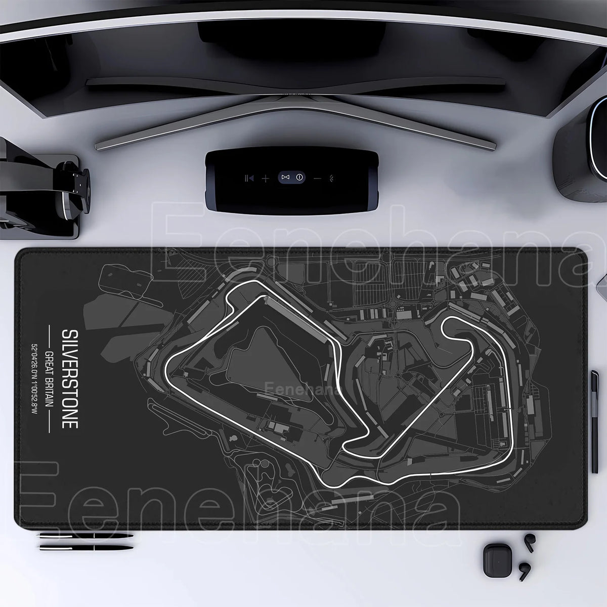 Racing Circuit Desk Mat | Grand Prix Track Map XL Mouse Pad