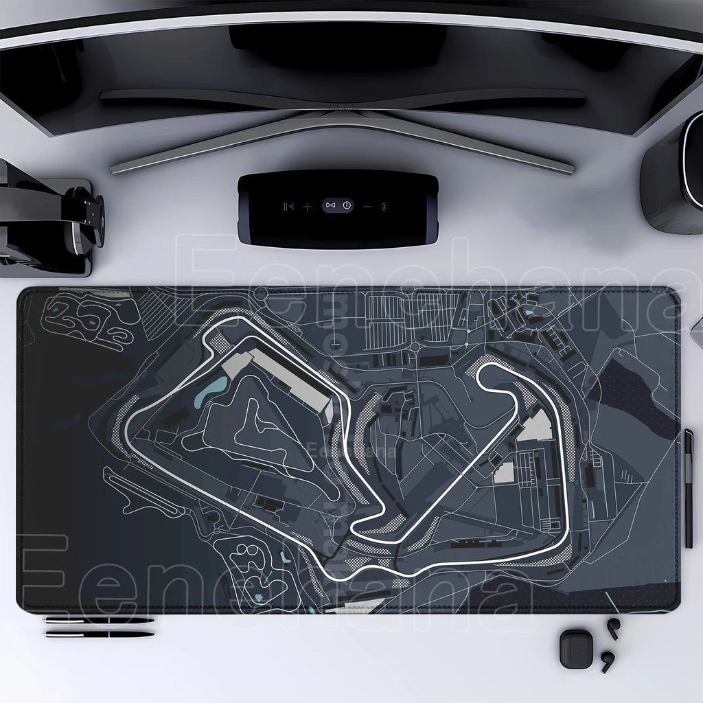Racing Circuit Desk Mat | Grand Prix Track Map XL Mouse Pad
