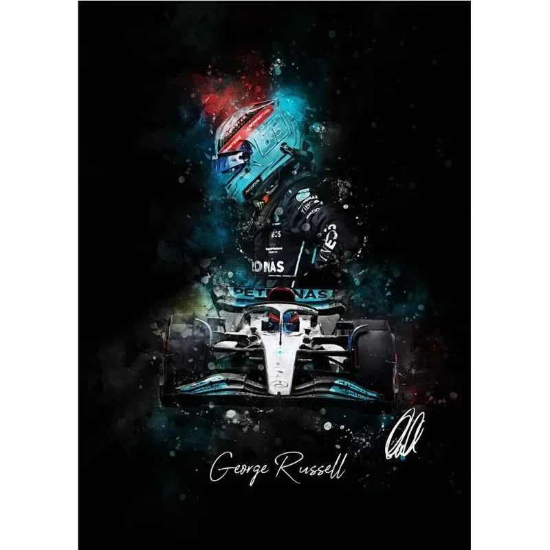 Racing Legends Watercolor Canvas Print | Motorsport Wall Art