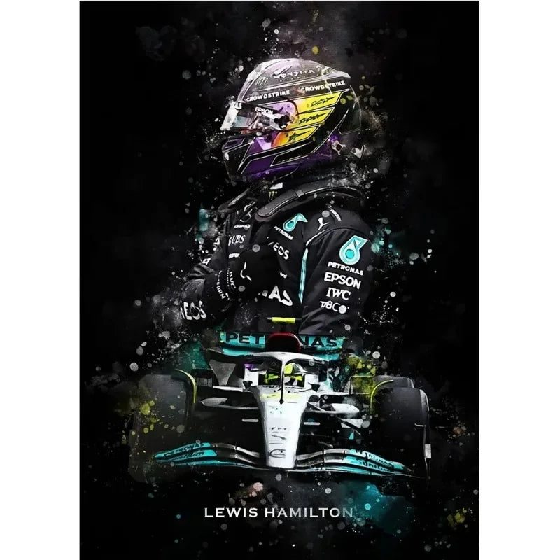 Racing Legends Watercolor Canvas Print | Motorsport Wall Art