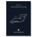 Circuit Map Canvas Print | Minimalist Race Track Wall Art