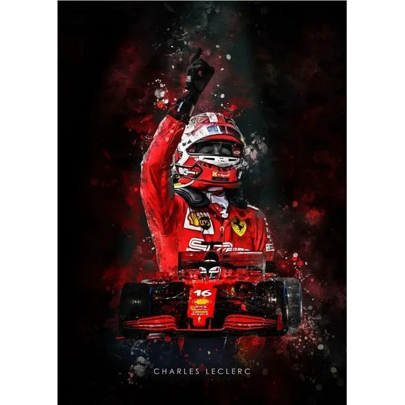 Racing Legends Watercolor Canvas Print | Motorsport Wall Art